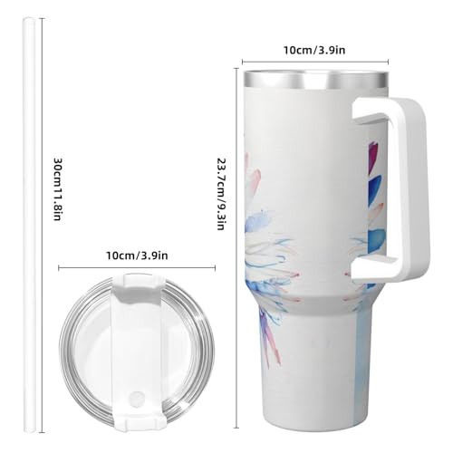 Vaso acero inoxidable 40oz con asa y pajilla miniatura 5