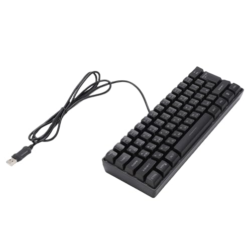 Clavier de jeu mécanique russe 61 touches RVB noir compact pour dactylographie bilingue