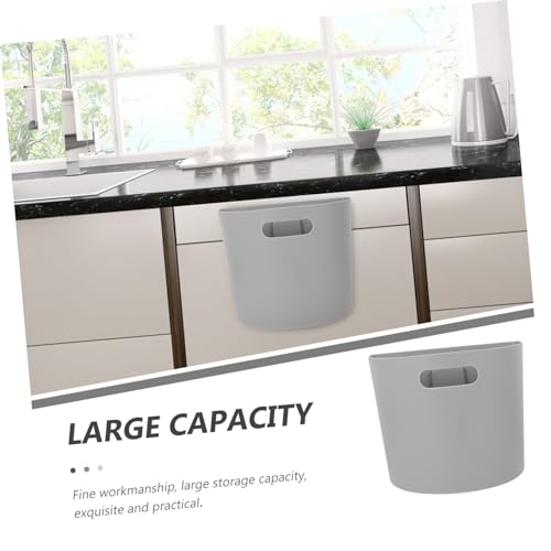 Caneca de basura compacta para colgar gris Garneck miniatura 4