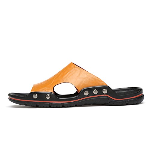 Men's Slide Sandals Open Toe Breathable Soft Large Size Vegan Leather Non-slip Outdoor Slide Sandal2