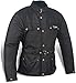 Produktbild Jet Motorradjacke Herren Mit Protektoren Textil Wasserdicht Winddicht Vintage Retro Klassiker (M (EU 48-50), Schwarz)
