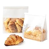 Roppolo 50 Pcs 8.6 Inch Bread Bags with Tin Tie, Large Loaf Bags Made Of White Cotton Paper, Storage Packing...