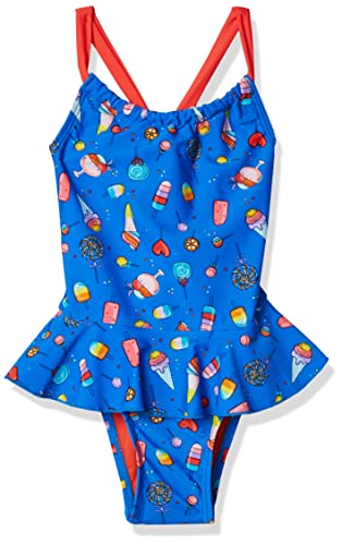 Image of KIKO & MAX Girls' One-piece Peplum Bathing Suit Swim Suit