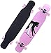TYSJL Début Adulte garçons Filles Danse Planche de Danse Adulte Jeunesse Professionnelle Skateboard à Quatre Roues Scooter, Chat Rose, 118cm / 42in (Color : Pink Cat, Size : 118cm/42in)