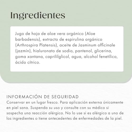 Satin Naturel Gel de Aloe Vera Bio 200 ml – 100% Vegano & Cosmética Natural - Gel de Aloe Vera Concentrado - Con Ácido Hialurónico & Pantenol - After Sun & Cuidado Hidratante Rostro, Cuerpo y Cabello - imagen 7