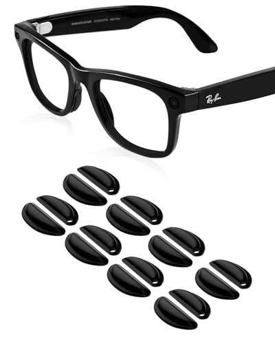 Compatible with Ray-Ban Meta Wayfarer Eyeglass Nose Pad, 8 Pairs Soft Silicone Nose Pads, Anti Slip Replacement Nose Pads