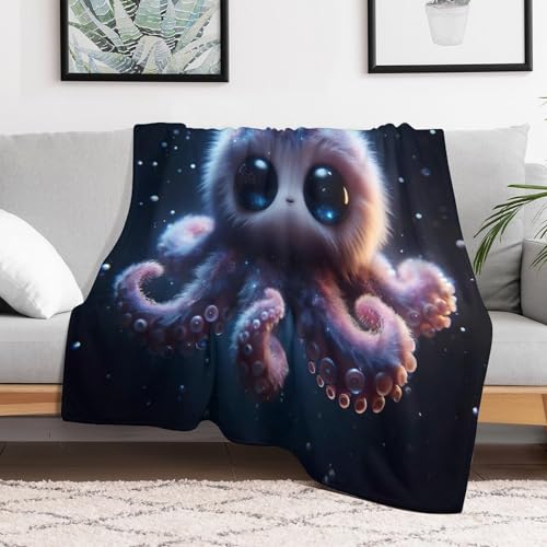 Manta de franela mullida Oktopus para cama individual y sofá 3