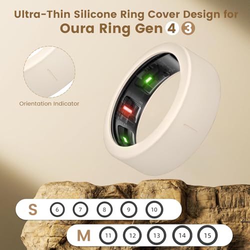 Ultra-Thin Covers Compatible with Oura Ring Gen 4/Oura Gen 3 Cover, Anti-Scratch Elastic Silicone Protector Case Smart R - Additional View