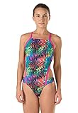 Speedo Women’s Vee 2 Color Block Printed Sport Monokini Swimsuit