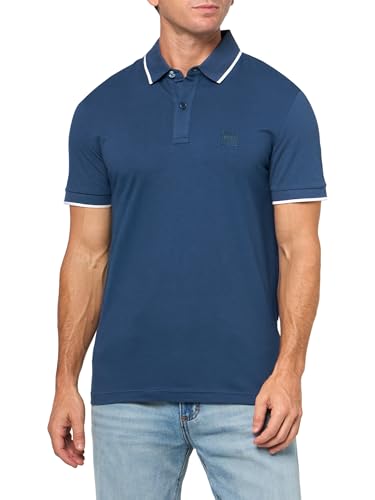 BOSS Men's Square Patch Logo Slim Fit Cotton Polo Shirt