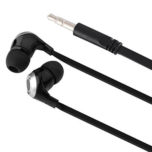 Insten Black/Silver in-Ear Stereo Headset Compatible with iPhone X/8 Plus/7/ Kindle Fire HD 7 2nd Gen Fire HDX 7/Kindle Fire HDX 8.9/ Galaxy S10/S10 Plus/S10e/S9/S9+ S9 Plus/S8/S8+ Plus