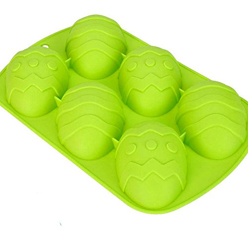 Moule à gâteaux en silicone en forme d’œufs de Pâques Pour cupcake et décoration chocolat Vert