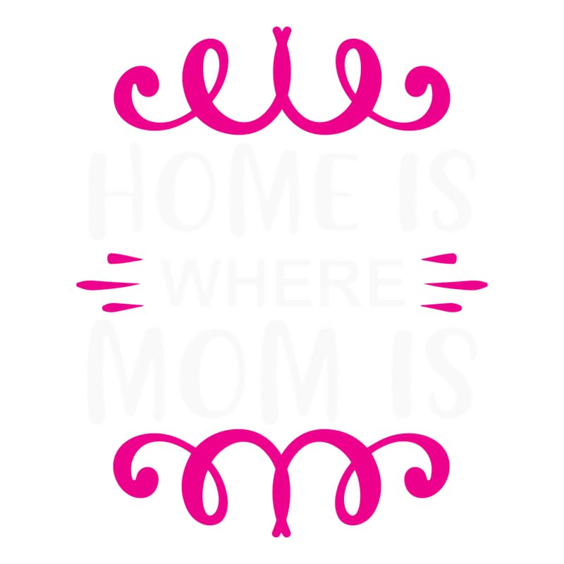 Affiche A2 Home is where mom is sur toile canvas : décoration murale à citation inspirante