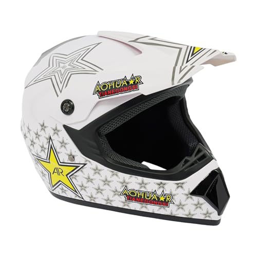 Image of Youth Kids Offroad Gear Combo Helmet Gloves Goggles DOT Motocross Off-Road Racing ATV Dirt Bike Protector (#3, M)