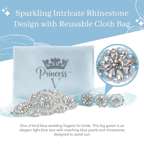 White Stretch Lace Rhinestone Pearl Garter, Wedding Garter Set with Toss Garter, Bridal or Prom Garter Set, Liga Para La Boda2