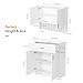 Salon Staion Hair Color Bar Organizers, Hair Color Rack, Barber Station Cabinet with Drawers & Adjustable Shelves, Wall Mounted Tube Storage Station for Salon Display, White