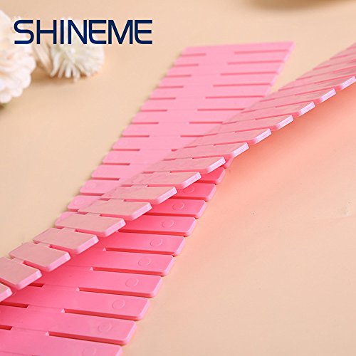 ShineMe Drawer Dividers 8pcs Adjustable Plastic Divider Household Storage Thickening Sub-Grid Finishing Shelves for Home Tidy Closet Stationary Makeup Socks Underwear Scarves Organizer (Pink)
