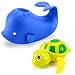Artoflifer Cubierta de caño de baño para bebé, cubierta para grifo de bañera de bebé, protector de silicona suave para canalón de ballena morada con grifo de tortuga, cubiertas para bebés protege azul