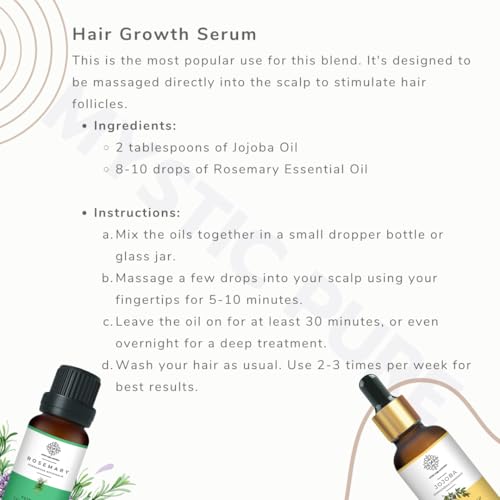 Image of Jojoba and Rosemary oil Combo For Promoting Hair Growth, Deeply Nourish and Hydrate Scalp 100% Pure & Natural (30 Ml+15 Ml) Pack of 2