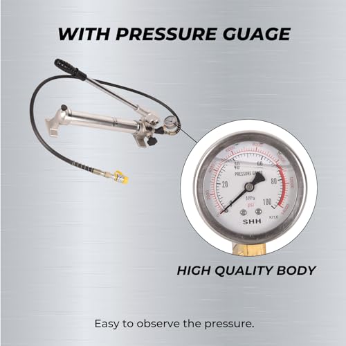 Image of 900cc Hydraulic Hand Pump 10000Psi Single Acting Manual Hydraulic Lifting Pump CP-700LB Hydraulic Lifting Pump with Pressure Guage