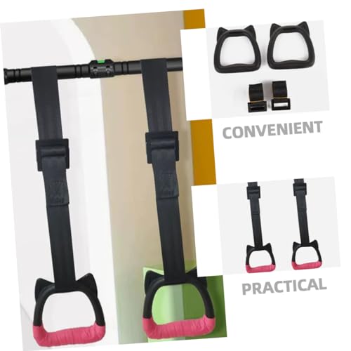 Set de anillas para gimnasia fitness con correas y agarre suave miniatura 5