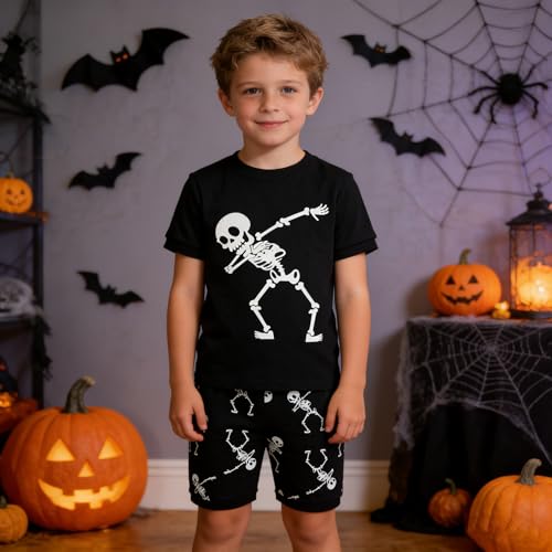 Image of KikizYe Boys Short Sleeve Pajamas Kids Summer Pjs Children Pajamas