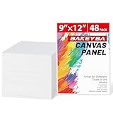 BAKEYBA Canvas Boards for Painting 48 Pack 9x12 Inch...