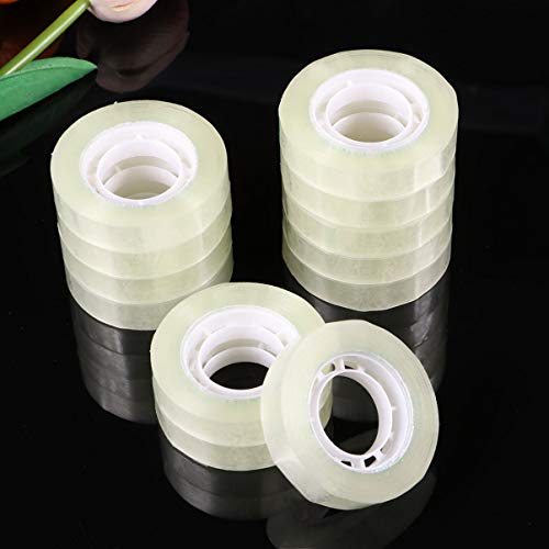 NUOBESTY 12 peças, fita transparente, material de escritório para crianças, escritório, escola, arti