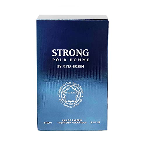 Meta-Bosem Strong, Men's Cologne Eau De Parfum Natural Spray - Masculine And Woody Scents - Great Holiday Gift - For All Day Use - A Classic Bottle, 3 4 Fluid Ounce/100Ml #TOP1