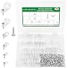Cable Clips for Cable Management Cord Organizer, 6 Sizes 290 PCS Nylon R-Type, 3/16 1/4 3/8 1/2 3/4 1 White Plastic Screw Mounting Cord Fastener Clamp Assortment Kit with M4 Screws