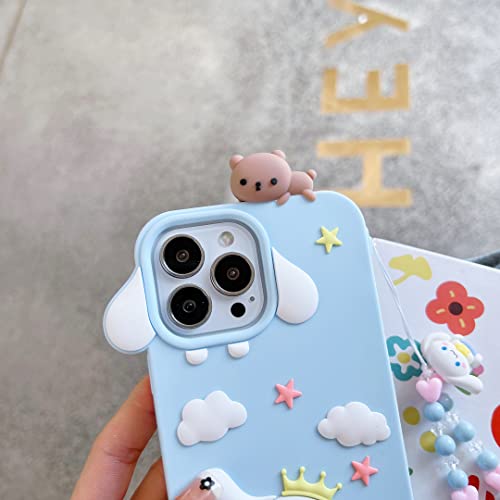 3D Dog Horse Case For Iphone 11 Pro Max,3D Cute Cartoon Lovely Dog Riding A Horse Creative Character Kids Teens Girls Women Soft Silicone Case With Bracelet For Iphone 11 Pro Max 6.5 Inch #TOP3