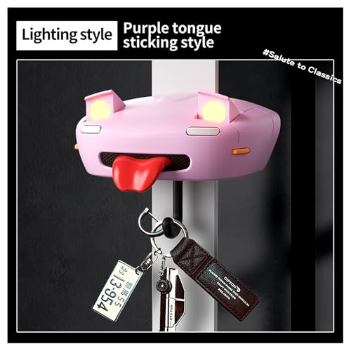 Image of Initial D AE86 & Mazd@ MX5 Miata Retro Car Wall Key Holder - LED Pop-Up Headlight, Auto-Off Light, Car Enthusiast Organizer for Home & Garage (MX5-Pink【with Lights】)