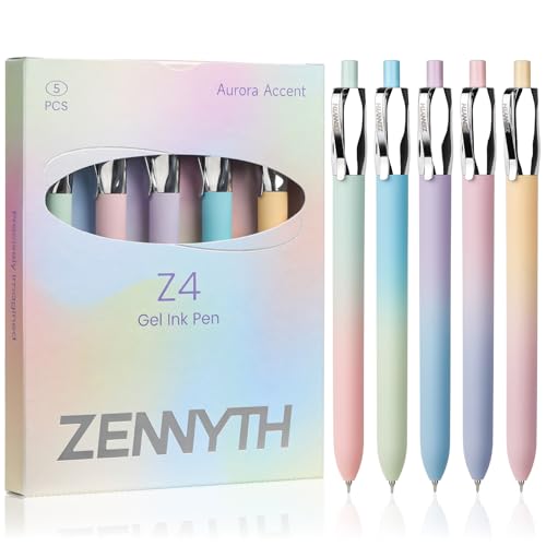 Ddaowanx Gel Pens,5Pcs Fine Point Smooth Writing Pens,0.5mm Quick Dry Black Ink for...