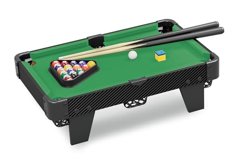 Mini Pool Table for Kids and Adults – 20-Inch Small Pool Table, Mini Billiards Table for Family Game Nights - Simple Assembly Required