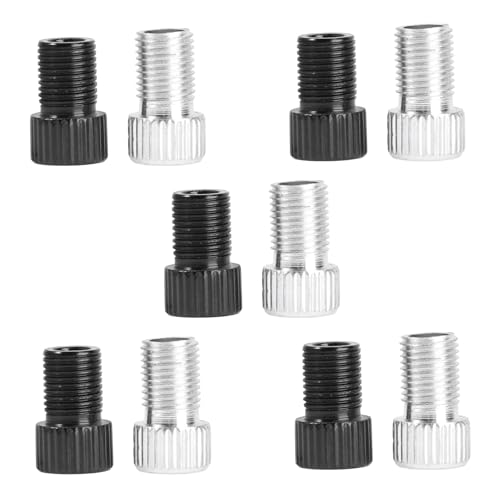 SOPOTUTU 10個 アルミ合製仏式から米式バイクヤ気筒口変換アダプター 軽量耐久 自転車用インナーチューブノズル変換 式空気 ランダムカラー