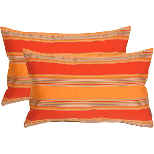 PILLOW DÉCOR Sunbrella Outdoor Pillow, Bravada Salsa, 12
