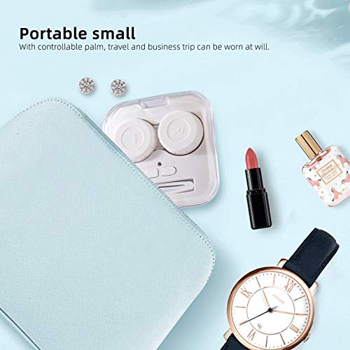 Portable Contact Lens Cleaner,Automatic Cleaning Machine with USB Charging Cable and Independent Cleaning Box,Faster Cleaning for Contact Lens. (White)