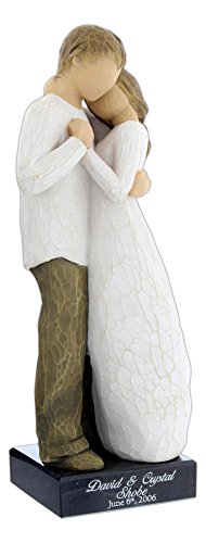 Willow Tree Promise (Personalized)-Disclaimer Engraved Marble Bases Will Show Unique marbeling and Lines