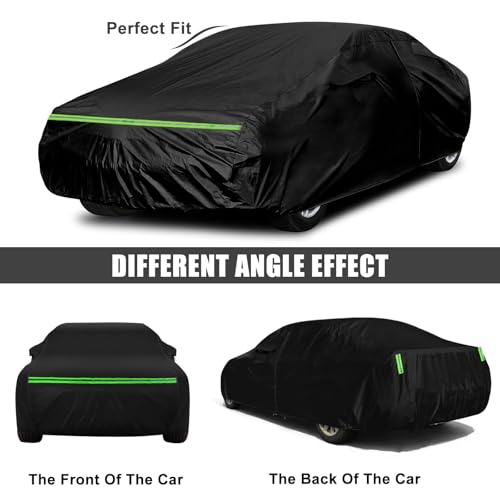 6 Layers Waterproof Car Cover Compatible with 2001-2009 Jaguar X-Type by SAPUBK - Used condition - Image 4