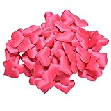 AKOAK 100 Pcs Love Heart Shaped Sponge Petals Handmade DIY Petal Birthday Table Wedding Party Supplies Decoration (Rose red)