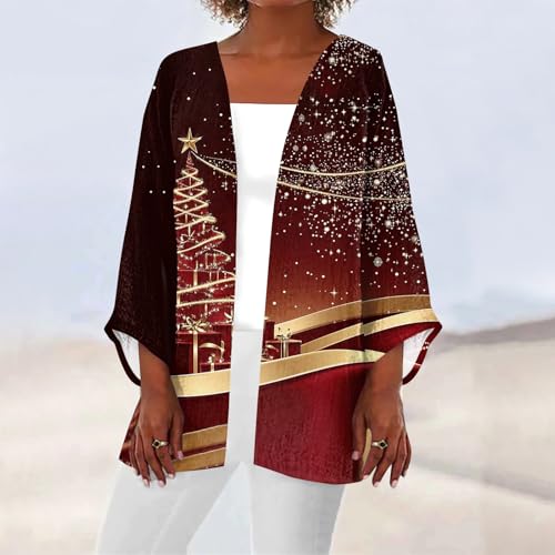 Christmas-Cardigan-for-Women-2024-Casual-Lightweight-Open-Front-Long-Cardigan-Funny-Snowflake-Christmas-Print-Tops