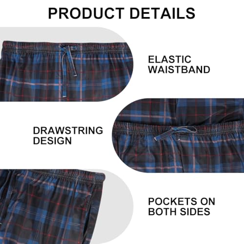 AUYAO Pijama para Hombre con Bolsillos - Pantalones Largos de Descanso para Otoño e Invierno - imagen 3