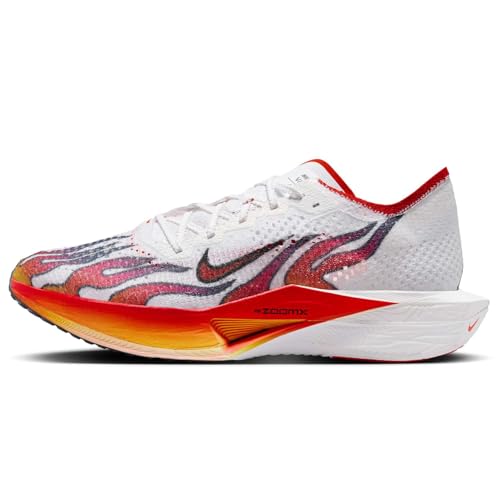 Nike Vaporfly 3 Tênis masculino de corrida de estrada (HQ3504-100, branco/preto/vermelho universitário), Branco/Preto/Vermelho Universitário/Vermelho Habanero, 46