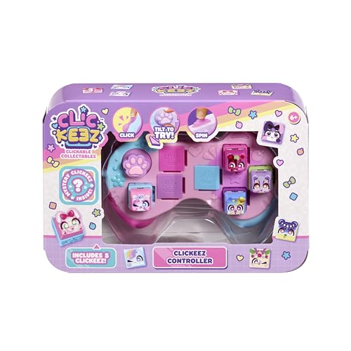 Clickeez Controller Cute Collectibe Character Keyboard Keys Anxiety & Stress Relief Fidget Toy Cube Shaped Key Caps Suitable for Girls and Boys Aged 6+
