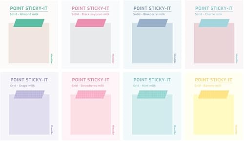 Miniatura 10 de Monolike Point Sticky-it - Juego de 8 blocs de notas autoadhesivos, 30 hojas Punto,Oso de burbujas,Punto Ver.2,Forma Inforgráfica,Silueta