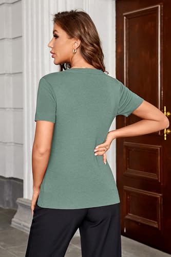 Image of Arach&Cloz Women's Wool Blend Spring Summer Lightweight Business Casual Sweater Tops 2026