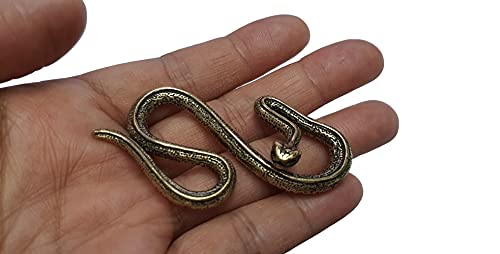 Estatua decorativa pequeña de serpiente Feng Shui en latón miniatura 6
