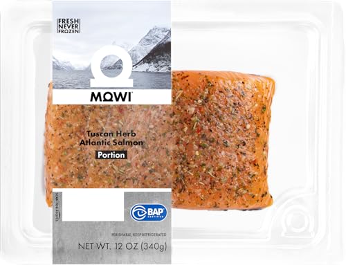 MOWI Atlantic Salmon Portion Tuscan Herb, 12oz, Fresh Never Froze...
