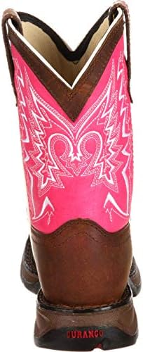 Durango Lil' Rebel Western Boot, Brown/Pink, 7 US Unisex Big Kid | Image 3