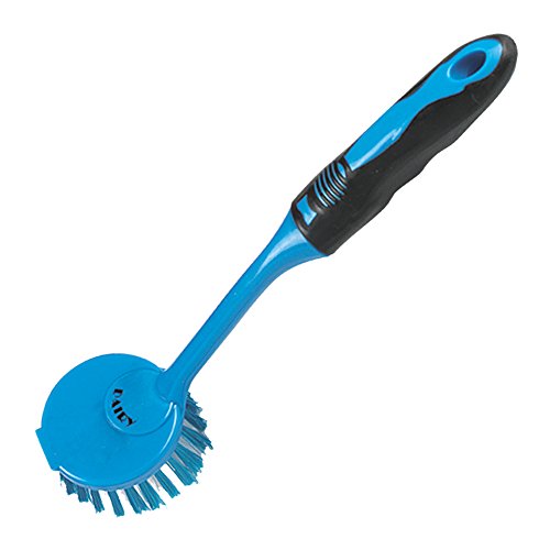 Image of Dairy Blue Kitchen Dish Brush - Pots, Pans and Dishes Scrubber with Long Neck Ergonomic Handle - Color Coded Kitchen Tools by The Kosher Cook